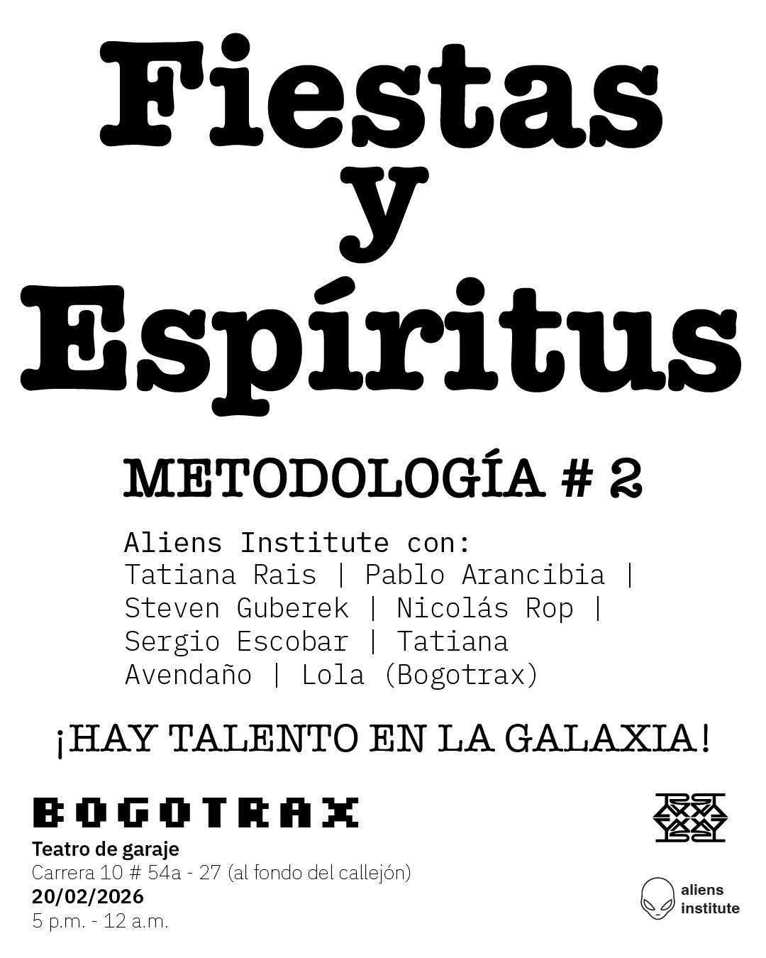Fiestas y espíritus - invitación
